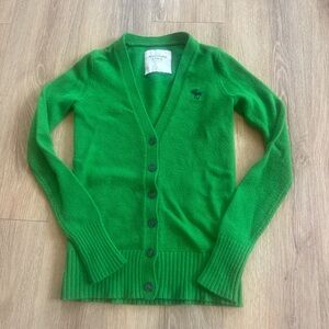 Abercrombie & Fitch Vibrant Green Cardigan